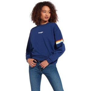 Wrangler 80s retro rainbow stripe sweatshirt